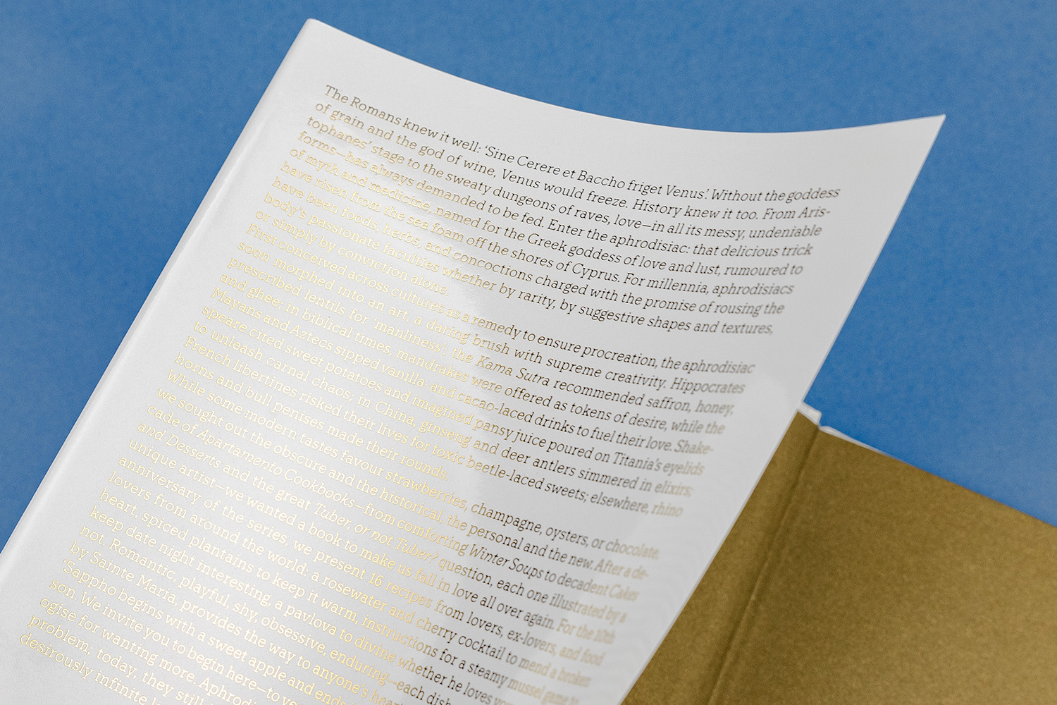 Apartamento Cookbook Aphrodisiacs dorure a chaud