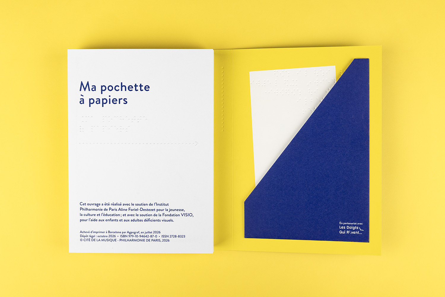 Les sons du papier book with pocket